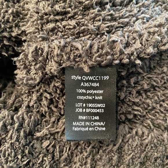 BAREFOOT DREAMS CozyChic Button-Down Cardigan Sweater Women’s Size S Charcoal - Picture 6 of 7